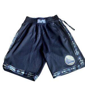 NBA LAB Two Hype Black Colorful Print Golden State Warriors Shorts